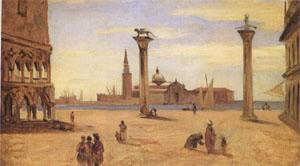 Jean Baptiste Camille  Corot Venice,the Piazzetta,August-September (mk05) China oil painting art